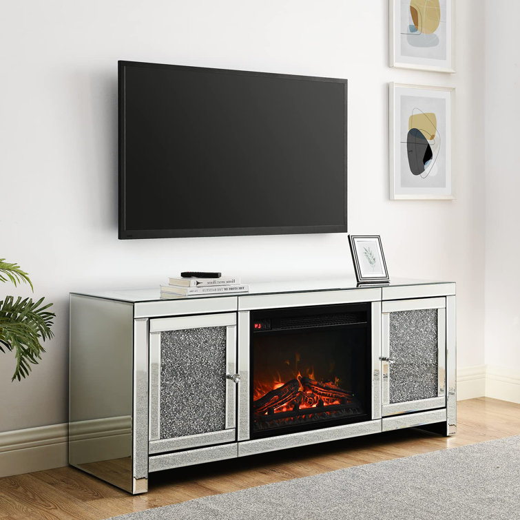 Everly Quinn Laray 47.2'' Media Center with Electric Fireplace